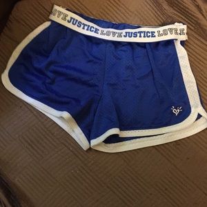 Justice athletics shorts size 14